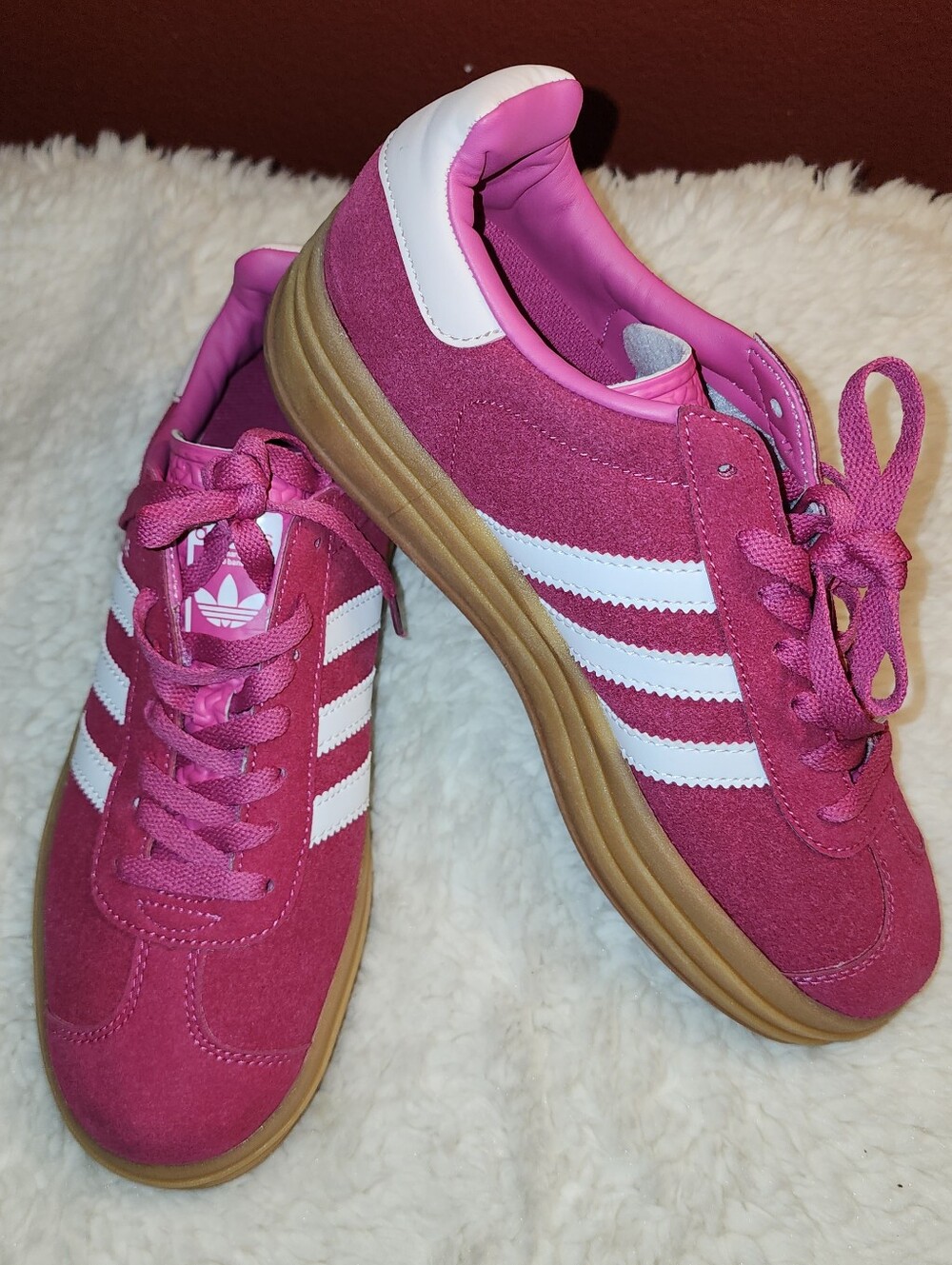 Adidas Gazelle Bold Wild Pink Platform Sneakers - Size 8.5